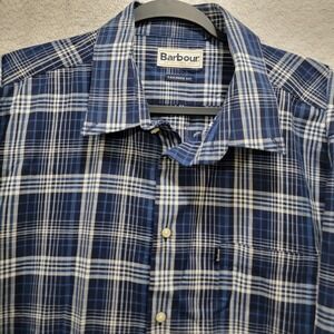 Barbour Shirt Plaid Long Sleeve Button Down Multicolor Tailored Fit Mens‎ 3XL